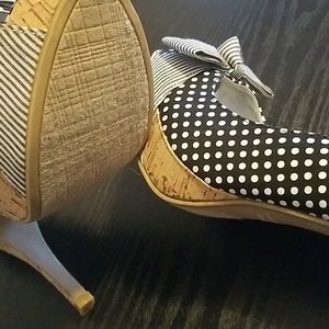 Rampage Shoes - Rampage polka dot slingback heels Rampage Shoes - Rampage polka dot slingback heels